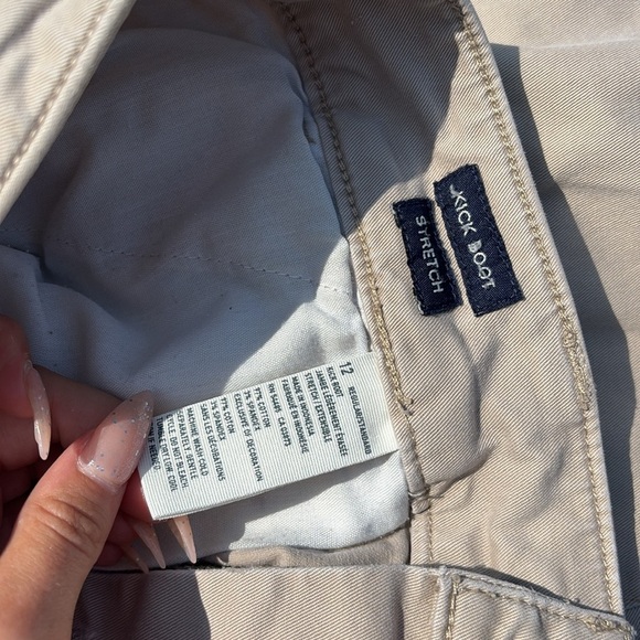 American Eagle Kick Boot Stretch Pants – Size 12 | Mid-Rise Khaki | Y2K Vibes - Picture 6 of 8